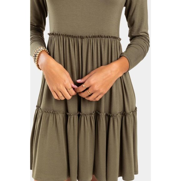 Francesca's | NWT Bernice Babydoll Tiered Mini Dress 💠 - Picture 4 of 5